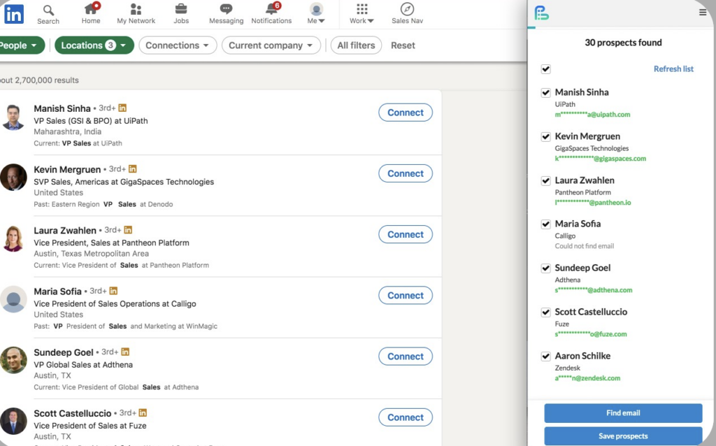 ProspectDady helps users find professional emails directly from LinkedIn